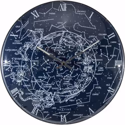 NeXtime 3165, Wall, Quartz clock, Circle, Blue, White, Glass, Modern