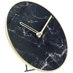 NeXtime Marble Quartz clock Round Black, Gold