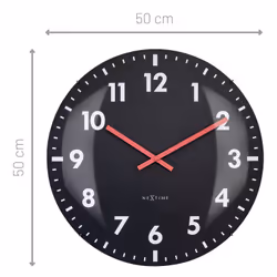 NeXtime Duomo 50 Quartz clock Round Black