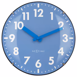 NeXtime Duomo Mini, Table, Quartz clock, Round, Blue, Plastic, Glass, Analog