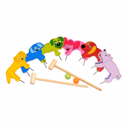 BS Toys Crocket Jr, Croquet equipment set, 3 yr(s), Wood, Child, 70 mm, 500 mm