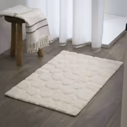 Sealskin Bath Mat Cotton Ivory Non Slipping Safety Rug Bathroom Accessory
