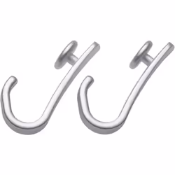 Sealskin Easy Roll Hooks, Matt Aluminium, 2.3 x 5.2 x 1 cm