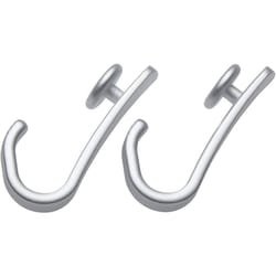Sealskin Easy Roll Hooks, Matt Aluminium, 2.3 x 5.2 x 1 cm