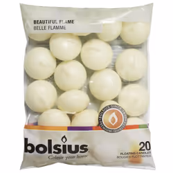 Bolsius Floating Candle, Ivory, 4.5x19x22 cm