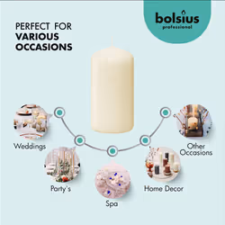 BOLSIUS Ivory Pillar Candles - 20 Pack 2x4 inch Pillar Candle Set - 20 Hours Dripless & Smokeless Clean Burning Dinner Candles - Premium Europen Quali