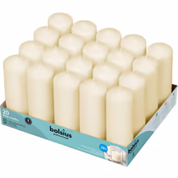 Bolsius Ivory Pillar Candles - 2x6 Unscented Candle Set of 20 - Dripless  Smokeless  and Clean Burning Household Dinner Candl ...