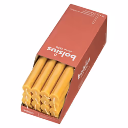 16x Bolsius Table Candles Honeycomb Yellow Holiday Decoration Stick Candle