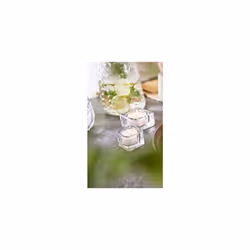 Maxi XL Tealight Candles - Clear Cup - White - Box of 12 Transparent Tealights - Long Burning Time of 8 Hours - Interior Decoration - Unscented -