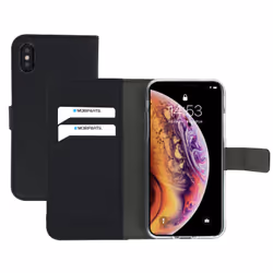 Mobiparts Saffiano Wallet Case Apple iPhone X/XS Black, Wallet case, Apple, iPhone XS, iPhone X, 14.7 cm (5.8"), Black