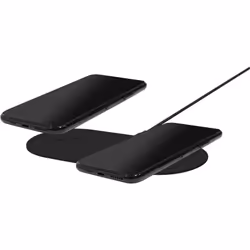 Mobiparts Dual Fast Wireless Charging Pad Black, Indoor, USB, 9 V, Wireless charging, 1 m, Black