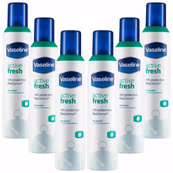 Vaseline ProDerma Anti Perspirant Deodorant For Women, Active Fresh, 6 Pk, 250ml