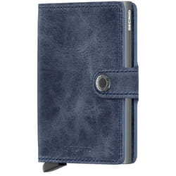 Secrid Miniwallet Vintage Wallet Blue Aluminium, Leather