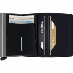 Secrid Slimwallet Wallet Black Aluminium, Leather