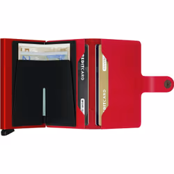 Secrid Miniwallet Original Wallet Red Aluminium, Leather