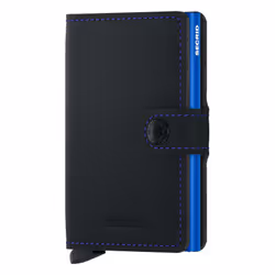 Secrid Miniwallet, Wallet, Black, Blue, Genuine leather, Monochromatic, Matte Black Blue, 10 pc(s)