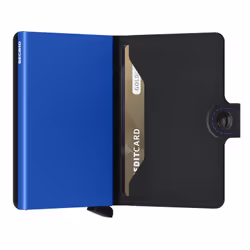 Secrid Miniwallet Wallet Black, Blue Genuine leather