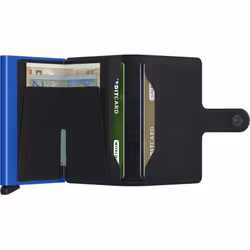 Secrid Miniwallet Wallet Black, Blue Genuine leather