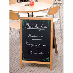 Securit SBDW-TE-85 chalk board Black Melamine, Resin, Wood