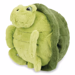 Cozy Noxxiez Turtle, Green, Round, Plush, Decorative pillow