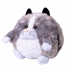 John N. Hansen Cat, Grey, White, Other, Plush, Decorative pillow