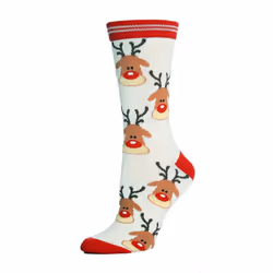 Christmas Festive Socks Unisex Novelty Reindeer - Reindeer Rudolph