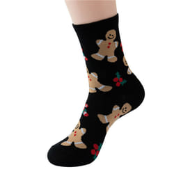 Christmas Festive Socks Unisex Novelty Gingerbread - Gingerbread & Candy Cane