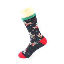 Christmas Festive Socks Unisex Novelty Reindeer - Reindeer Snowflake