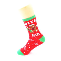 Christmas Festive Socks Unisex Novelty Gingerbread - Bite Me