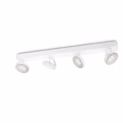 Philips Dimmable LED Dimmable light Clockwork quadruple spot light, Surfaced lighting spot, Non-changeable bulb(s), 4 bulb(s) ...