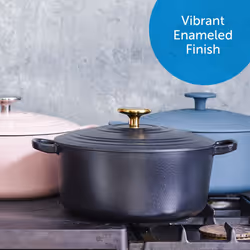 BK Cookware Bourgogne Enameled Cast Iron 4.4QT Dutch Oven  Pitch Black