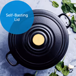 BK Cookware Bourgogne Enameled Cast Iron 7QT Dutch Oven  Pitch Black
