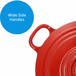 BK Bourgogne Enameled Cast Iron Induction 5.3QT Nonstick Dutch Oven  PFAS Free  Dishwasher Safe  Chili Red