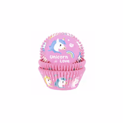 House of Marie Unicorn Pattern Paper Muffin Cases Cupcake Cases Pack of 50
