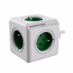 Allocacoc PowerCube Original (E), Type E, Green, White, CE, RoHS, 5 AC outlet(s), 16 A, 230 V