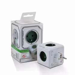 Allocacoc PowerCube Original (E) power extension 5 AC outlet(s) Green, White