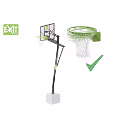 EXIT Galaxy Inground Basket (with Dunkring), In-ground, Rectangular, Polycarbonate (PC), Foldable, 49.9 kg