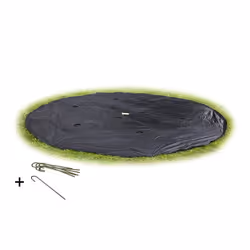 EXIT Supreme Ground Level 427 (14ft) Weather Cover, Trampoline cover, PVC, Black