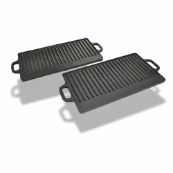 New 2pc Non Stick Fry Pan Iron BBQ Grill Frypan Cookware Skillet Camping Kitchen