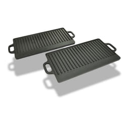 New 2pc Non Stick Fry Pan Iron BBQ Grill Frypan Cookware Skillet Camping Kitchen
