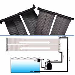 vidaXL Solar Pool Heater Panel 80x620 cm Hot Water Heating Machine Sun Energy - Additional view 4