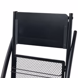 vidaXL Magazine Rack Newspaper Letter Storage Stand Organiser Shelves Black A4