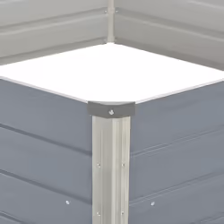 vidaXL Galvanised Steel Raised Planter | Hexagonal Flower Bed