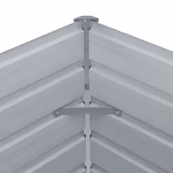vidaXL Galvanised Steel Raised Planter | Hexagonal Flower Bed - Additional view 4
