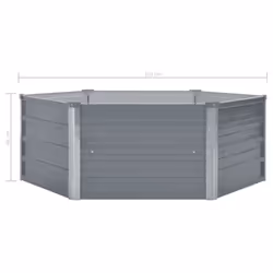 vidaXL Galvanised Steel Raised Planter | Hexagonal Flower Bed - Additional view 5