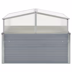 vidaXL Greenhouse Galvanised Steel Grey Outdoor Gardening Planter Propagator