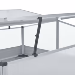 vidaXL Greenhouse Galvanised Steel Grey Outdoor Gardening Planter Propagator - Additional view 4