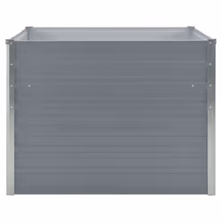 vidaXL Raised Vegetable Garden Bed Galvanised Steel Grey Flower Pot Planter