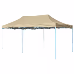 vidaXL Foldable Tent Pop-Up 3x6m Cream White Outdoor Garden Gazebo Canopy