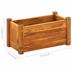 vidaXL Garden Raised Bed Acacia Wood 50x25x25 cm Vegetable Flower Pot Bed - Additional view 5